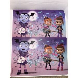 Disney Vampirina Zak Designs Plastic Placemats Set 2 Purple Ghoul Girls BPA Free